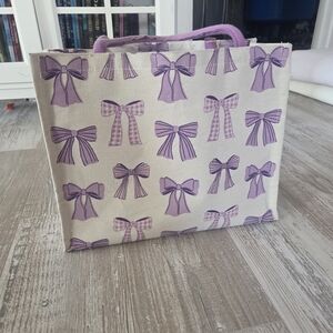 TJMAXX Purple Bow Tote Bag